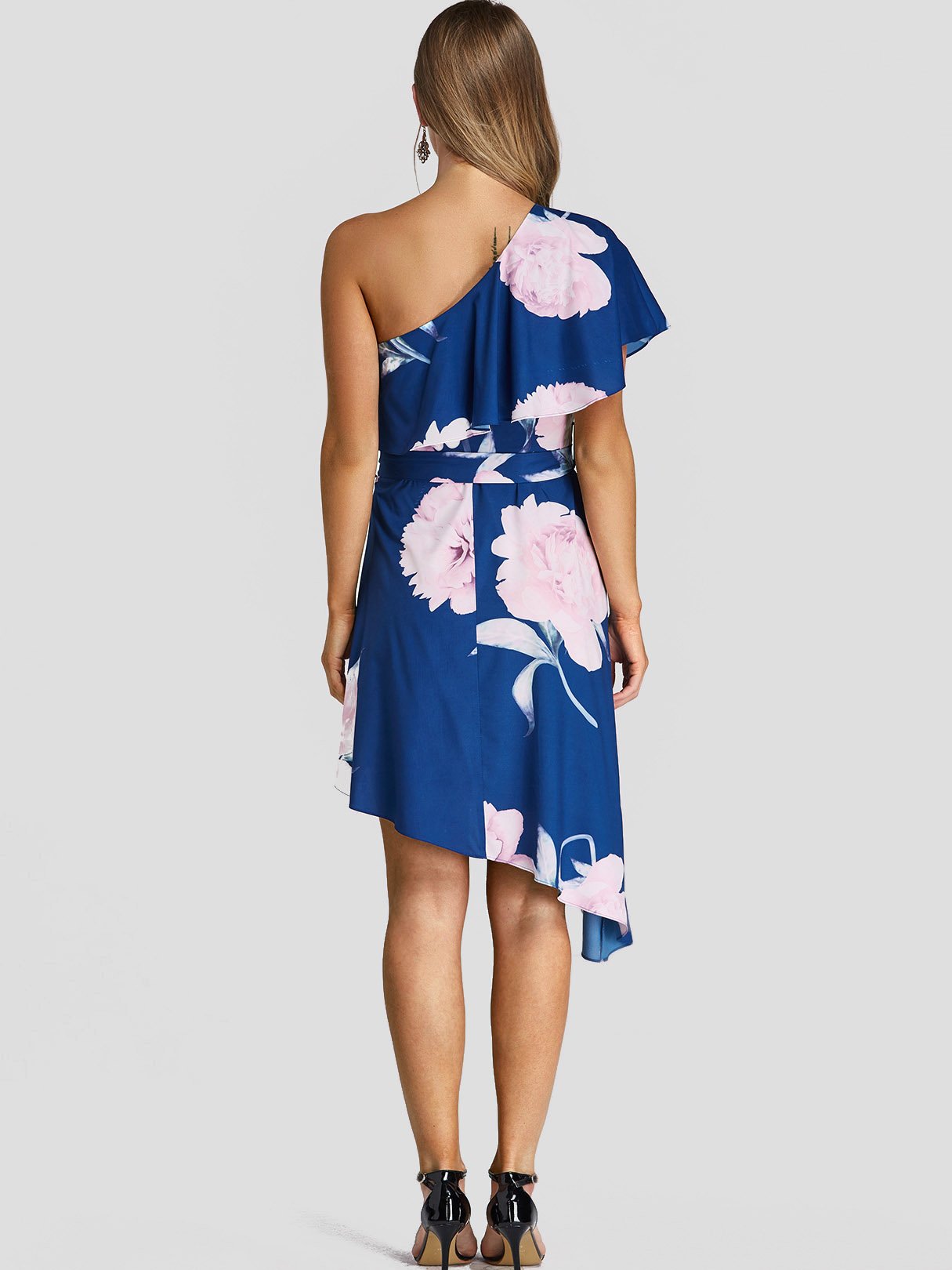 NEW FEELING Womens Navy Floral Dresses