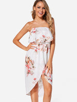 OEM Ladies White Floral Dresses