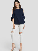 NEW FEELING Womens Navy Blouses