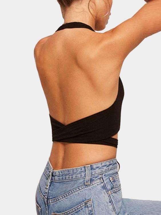 NEW FEELING Womens Black Camis