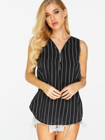 Wholesale Zip Back Sleeveless V-Neck Floral Print Cami