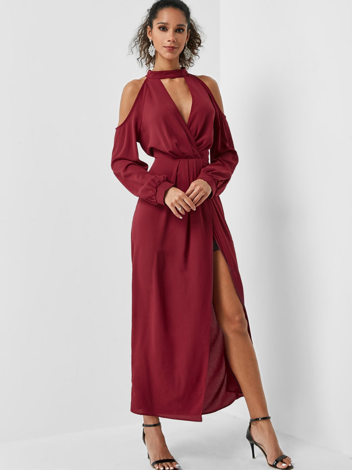 ODM Ladies Long Sleeve Maxi Dress