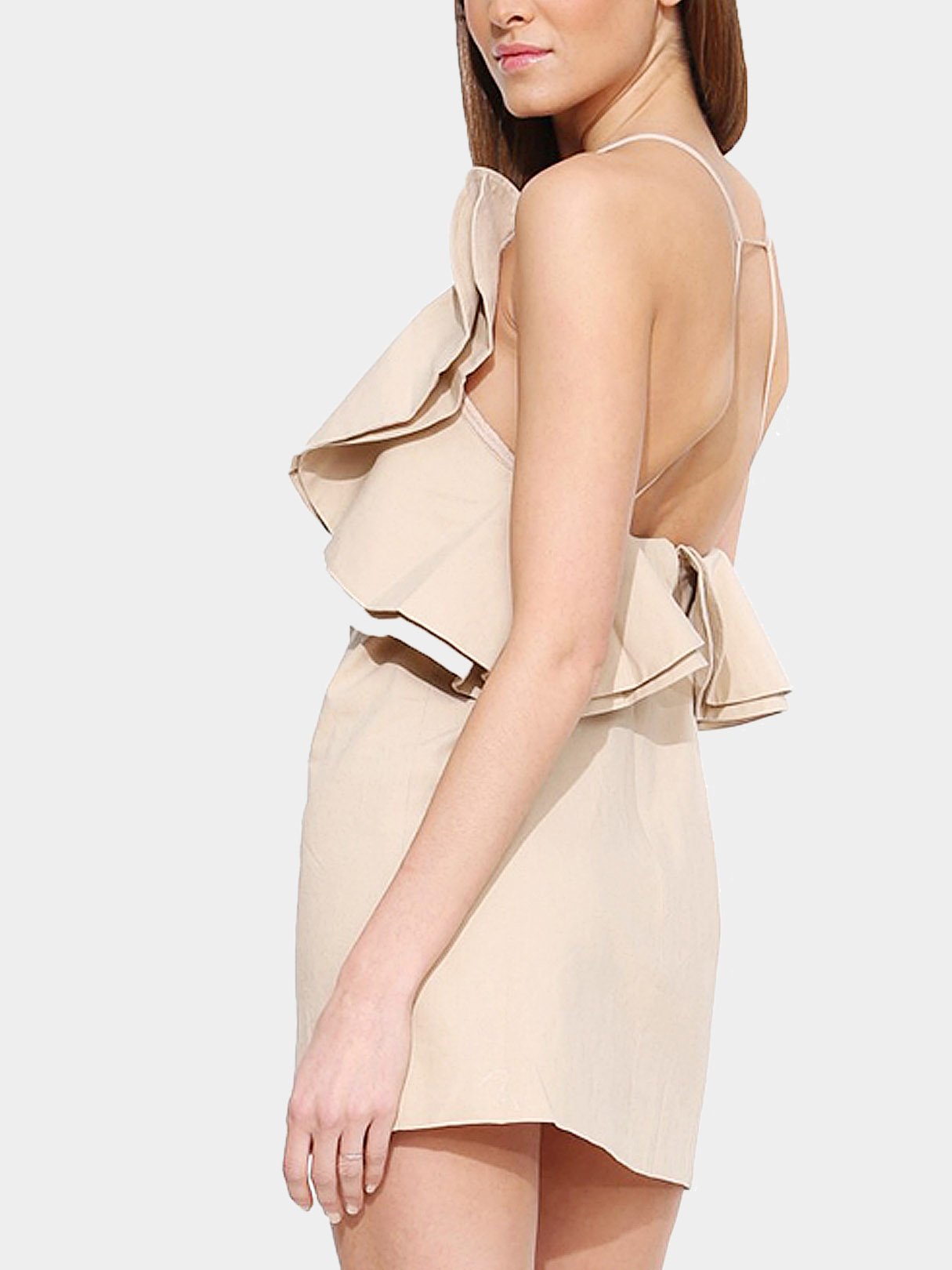 NEW FEELING Womens Beige Sexy Dresses