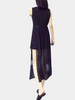 NEW FEELING Womens Black Chiffon Dresses