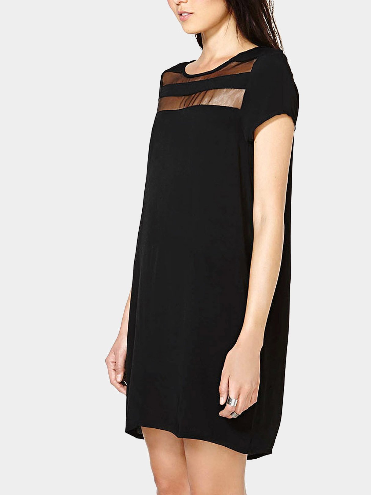 NEW FEELING Womens Black Chiffon Dresses