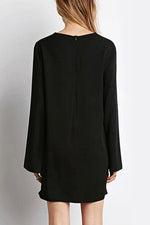 NEW FEELING Womens Black Casual Dresses