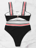 NEW FEELING Womens Black Bikinis