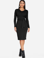 OEM ODM Womens Long Sleeve Midi Dress