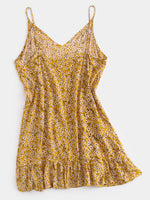 OEM Ladies Yellow Floral Dresses
