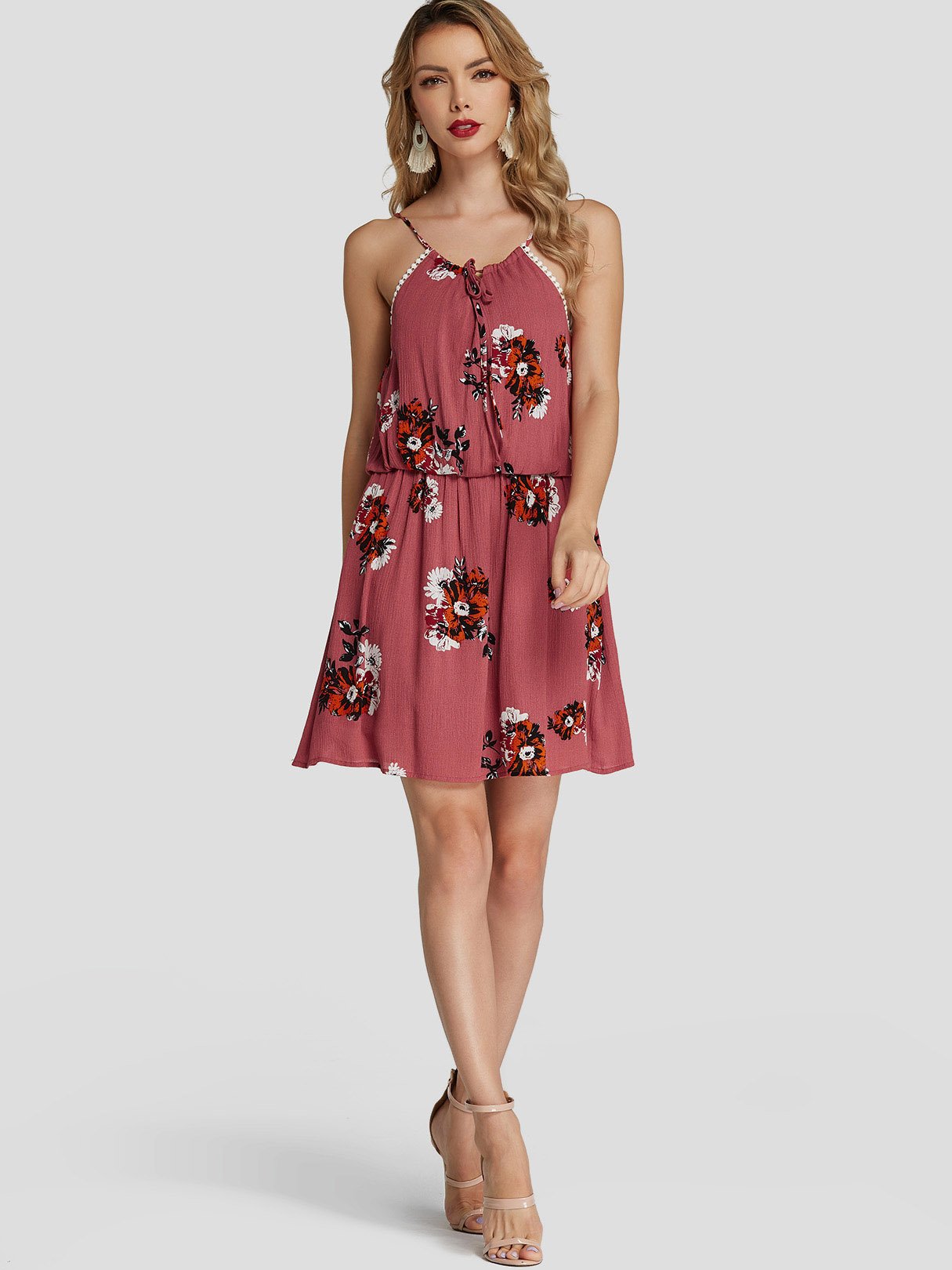 NEW FEELING Womens Red Mini Dresses
