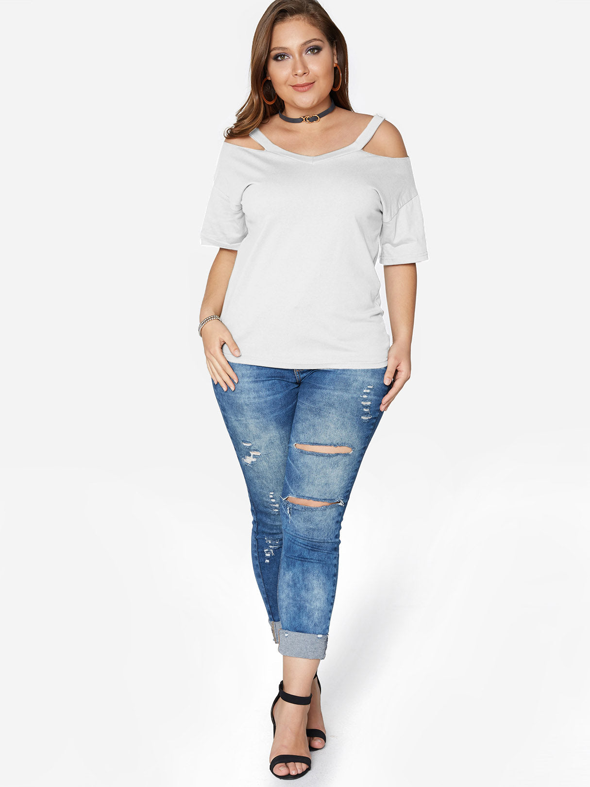 Custom Womens Short Sleeve Plus Size Tops