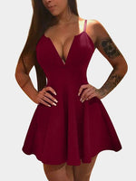 Custom Red Chiffon Dress Long Sleeve