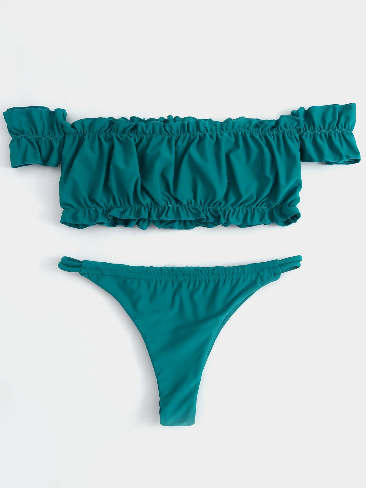 NEW FEELING Womens Green Bikinis