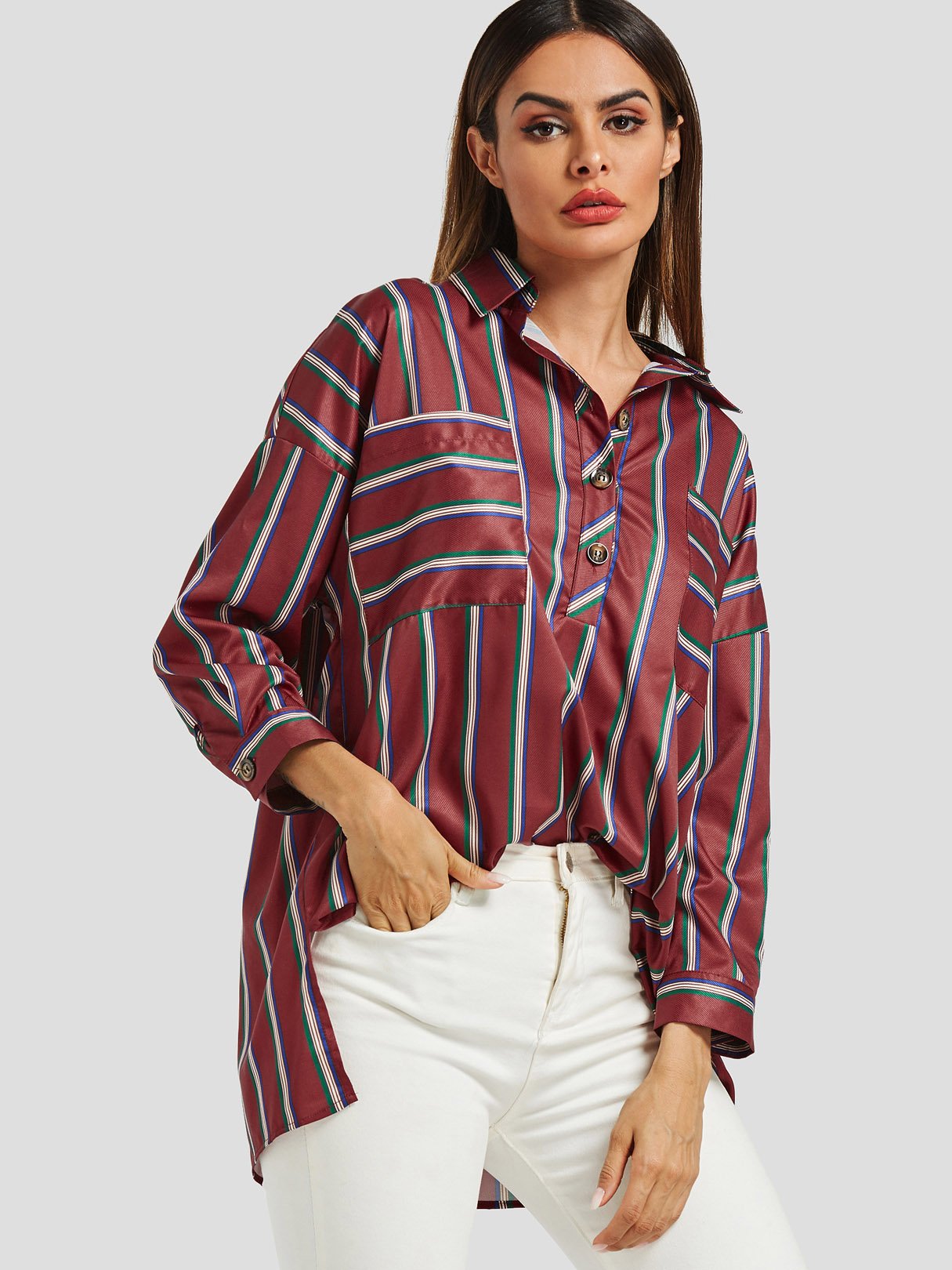 OEM Ladies Burgundy Blouses