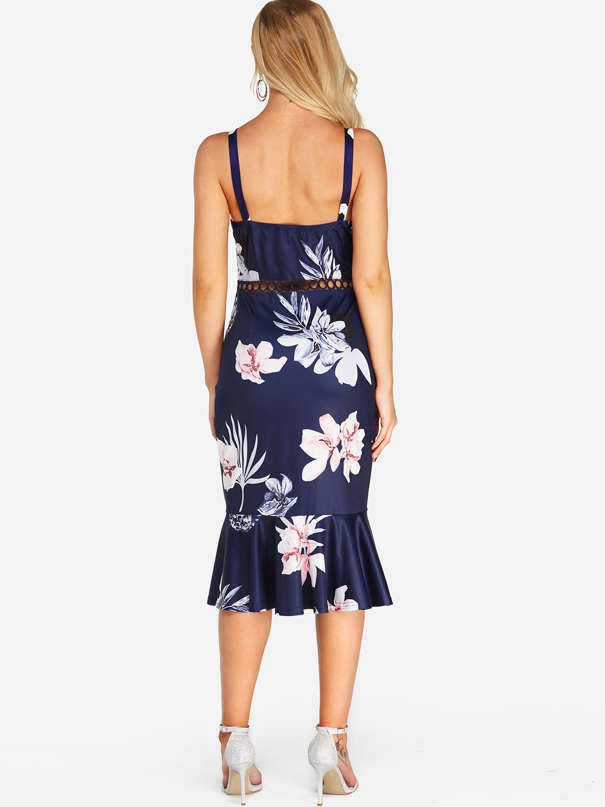 NEW FEELING Womens Navy Floral Dresses