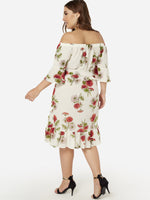 NEW FEELING Womens Floral Plus Size Dresses