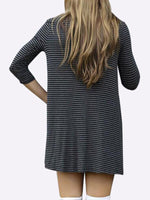 NEW FEELING Womens Striped Casual Dresses