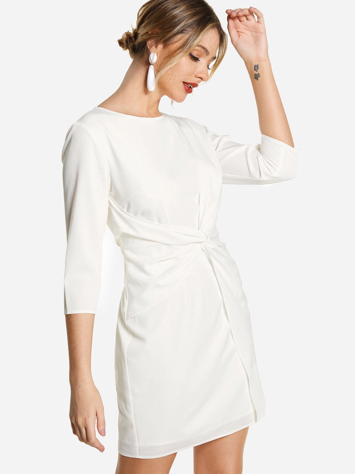 OEM Ladies White Casual Dresses
