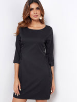 ODM Ladies 3/4 Sleeve Casual Dress