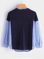 NEW FEELING Womens Blue Plus Size Tops