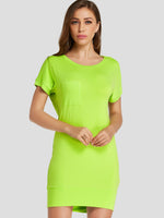 OEM Ladies Neon Green Mini Dresses