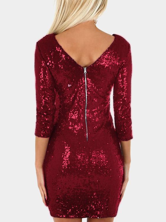 NEW FEELING Womens Red Mini Dresses