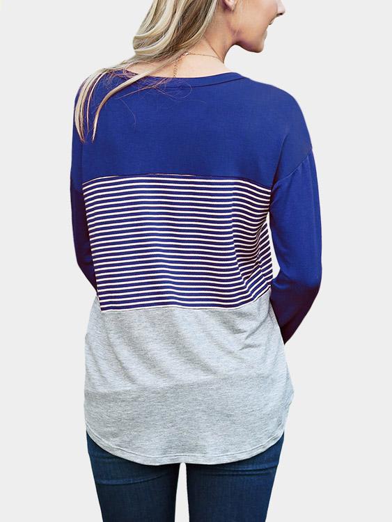 NEW FEELING Womens Blue T-Shirts