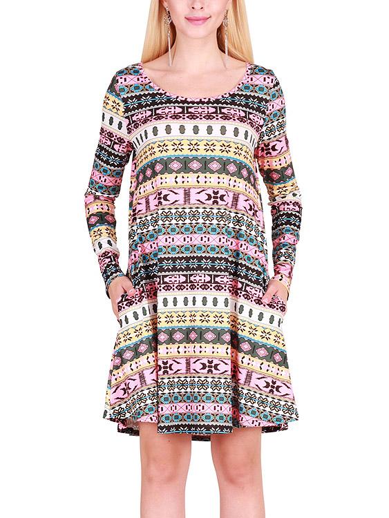 ODM Ladies Long Sleeve Casual Dresses