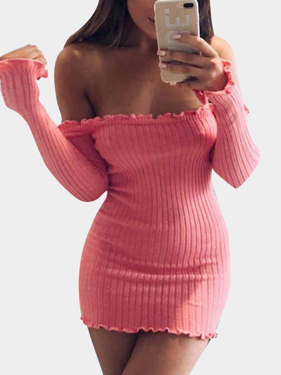 NEW FEELING Womens Pink Mini Dresses