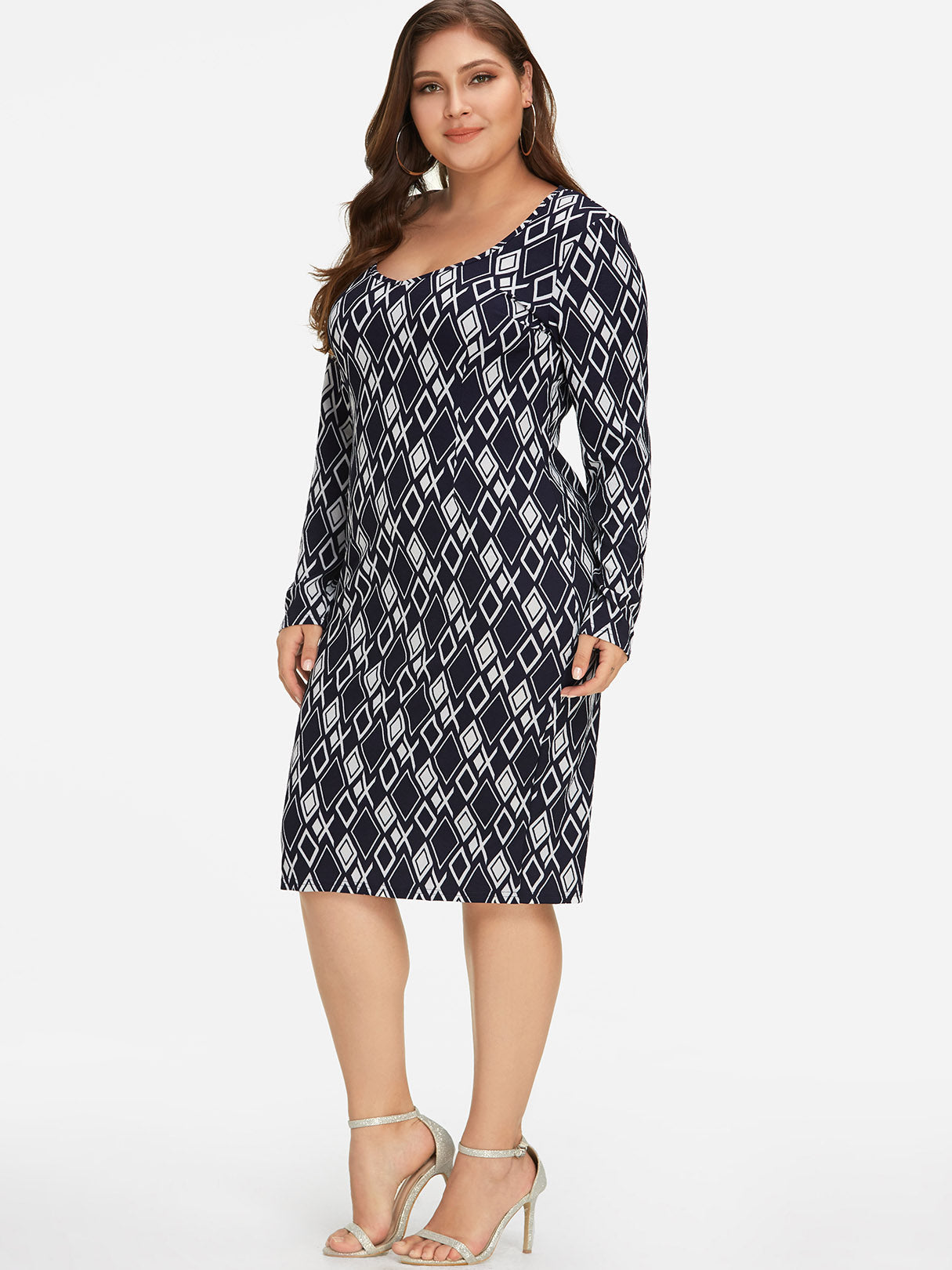 OEM Ladies Navy Plus Size Dresses