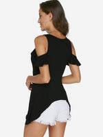 NEW FEELING Womens Black T-Shirts