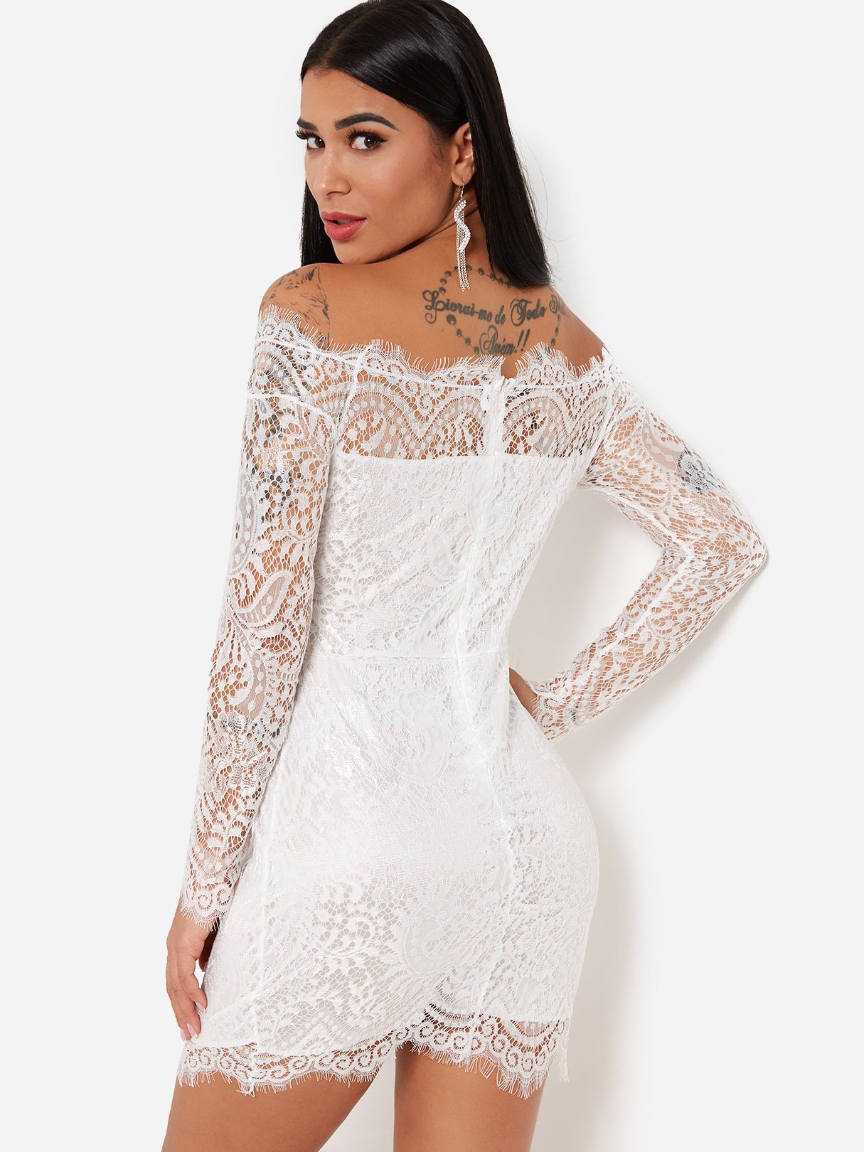 NEW FEELING Womens White Off The Shoulder Dresses