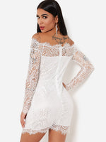 NEW FEELING Womens White Off The Shoulder Dresses