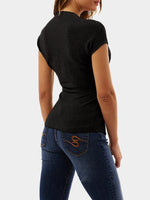 NEW FEELING Womens Black T-Shirts