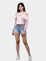 NEW FEELING Womens Light Pink Blouses