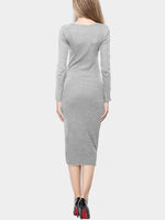 NEW FEELING Womens Grey Midi Dresses