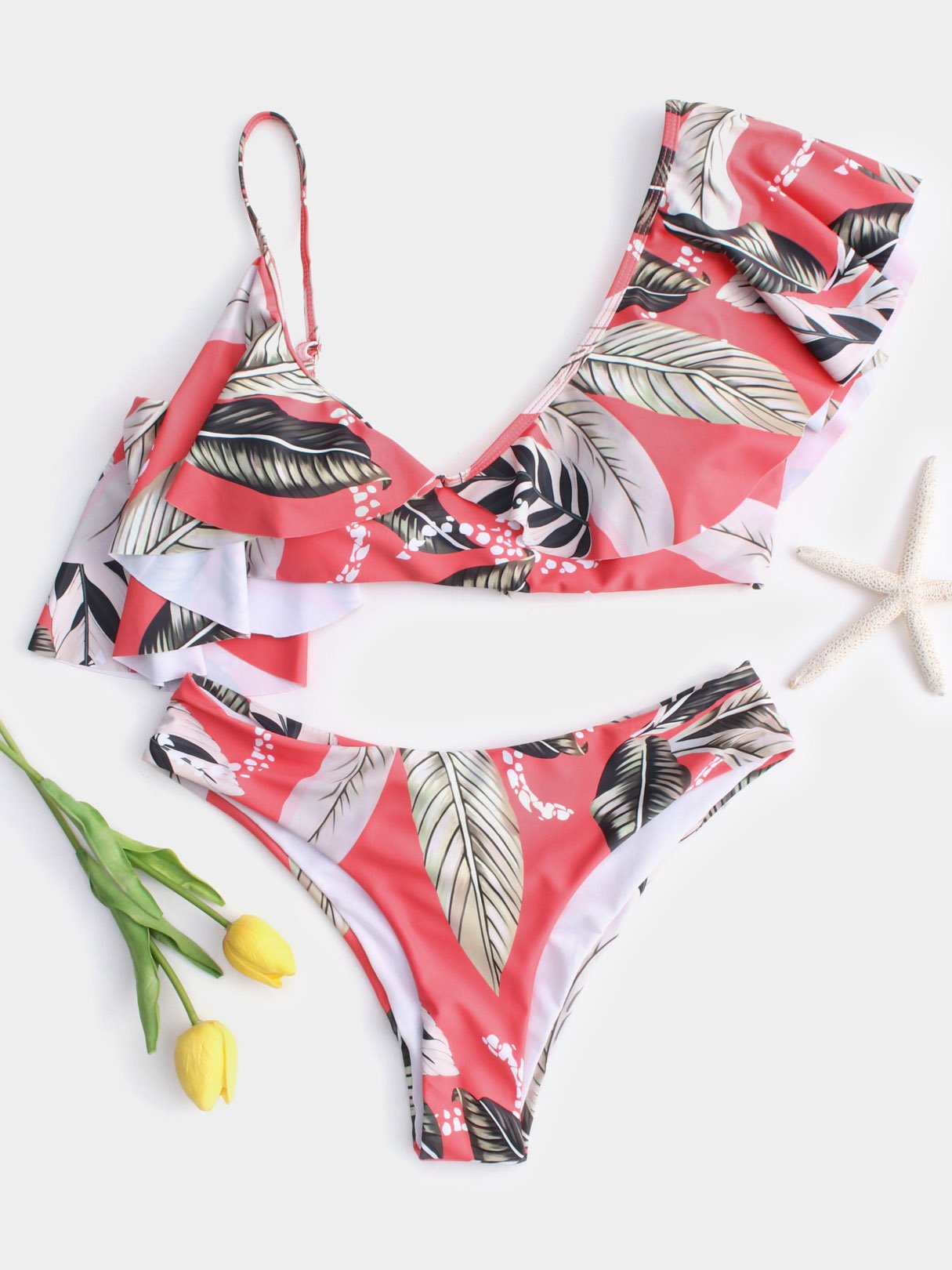 Custom Ladies V-Neck Bikini Set Swimwear