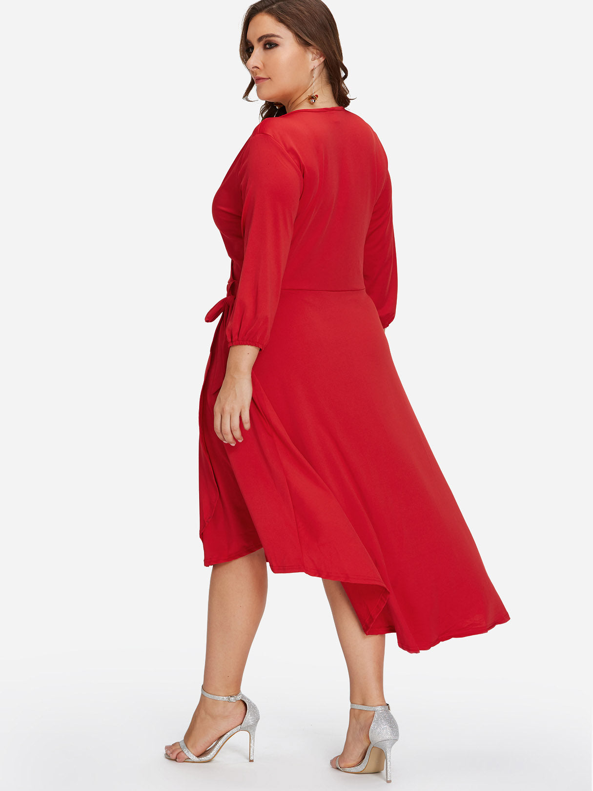 NEW FEELING Womens Red Plus Size Dresses