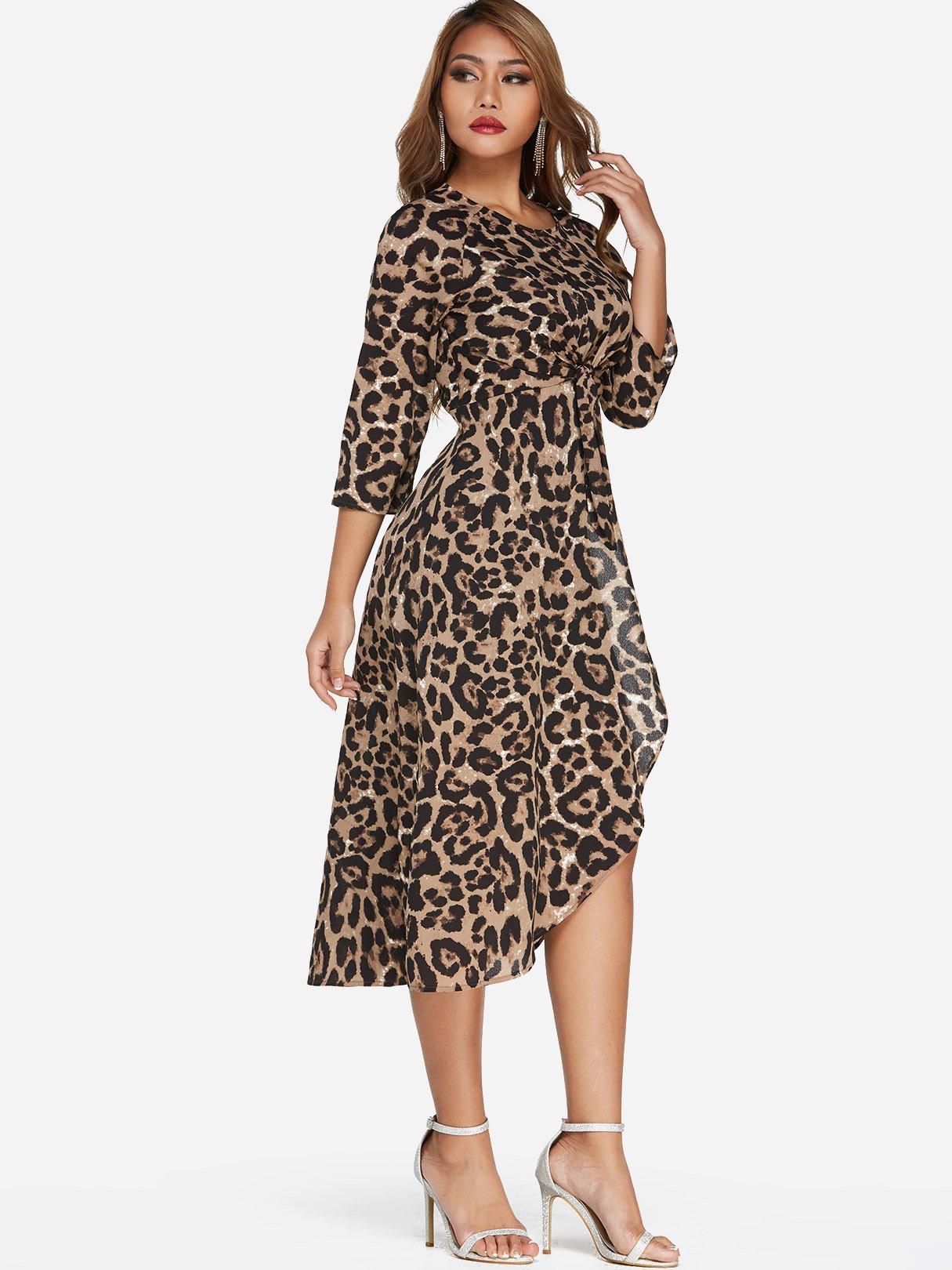ODM Ladies 3/4 Sleeve Midi Dress