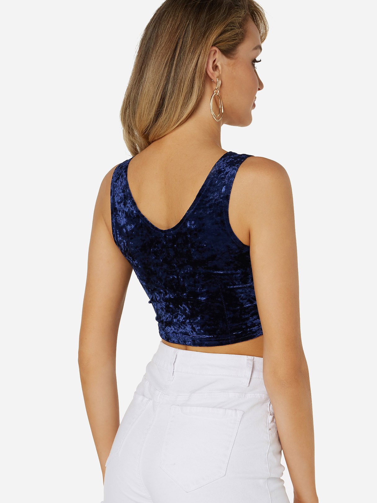 NEW FEELING Womens Navy Camis