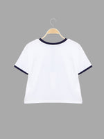 NEW FEELING Womens White T-Shirts