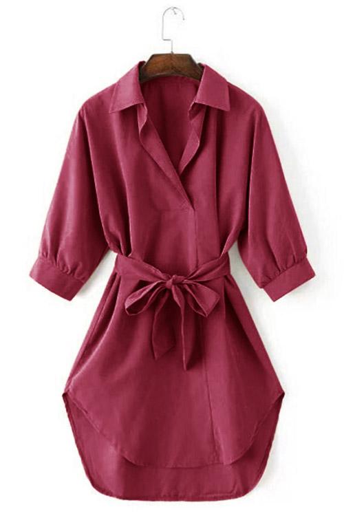 Custom Red And Green Floral Dress