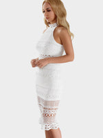 OEM Ladies White Midi Dresses