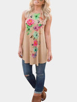 NEW FEELING Womens Khaki Floral Dresses
