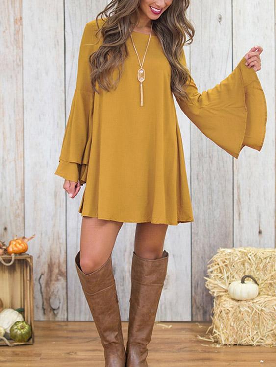 ODM Ladies Long Sleeve Mini Dresses