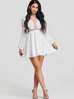 NEW FEELING Womens White Mini Dresses