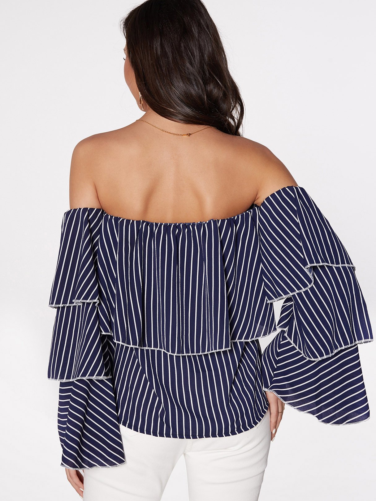 NEW FEELING Womens Striped Blouses