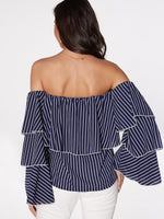 NEW FEELING Womens Striped Blouses