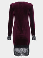 OEM Ladies Burgundy Midi Dresses