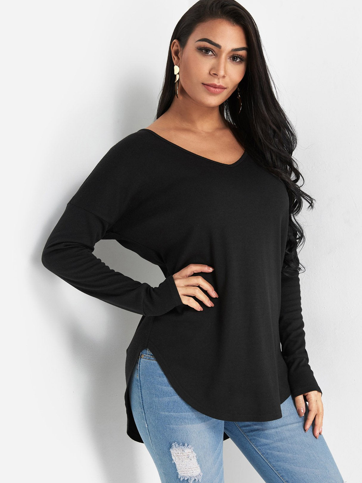 OEM Ladies Black T-Shirts